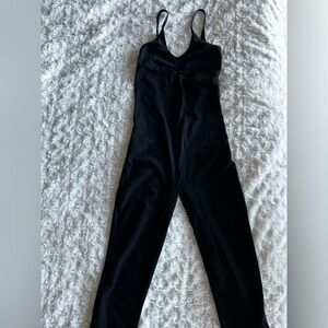American Apparel Black Scoopback Jumpsuit